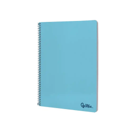 Liderpapel Cuaderno Espiral A4 Smart Tapa Blanda 80 Hojas 75gr Cuadro 4mm con Margen, Celeste