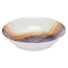 Plato Porcelana Hondo 21Cm Rayas Vessia (24 Unidades) Plato Porcelana Hondo 21Cm Rayas Vessia (24 Unidades)