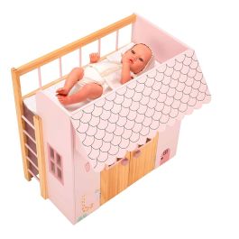 Muñecas Arias Cama-casita Nature para Muñecas con 3 Perchas 50x39x50 cm Muñecas Arias Cama-casita Nature para Muñecas con 3 Perchas 50x39x50 cm