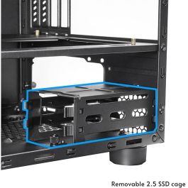 Chieftec CI-03B-OP The Cube Caja de PC Negra para Micro ATX y Mini-ATX con USB 3.2 TypeC