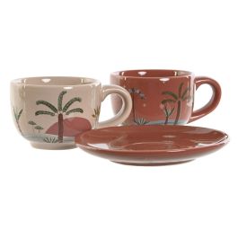 Cafe Boho DKD Home Decor Terracota Beige 18 x 20 x 20 cm Set de 6