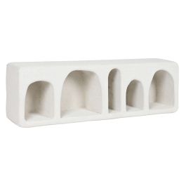 DKD Home Decor Estantería de Pared Moderna Blanca de Abeto y MDF, 100 cm Ancho x 18 cm Profundidad x 30 cm Alto