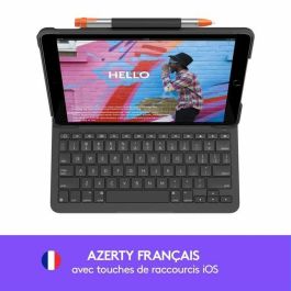 Logitech LOG5099206088269 Funda con teclado Bluetooth Slim Folio para iPad 10.2 (7ª, 8ª y 9ª gen) AZERTY Gris
