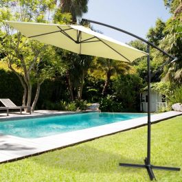 Sombrilla Aktive BANANA 270 x 268 x 270 cm Ø 270 cm Aluminio Crema Sombrilla Aktive BANANA 270 x 268 x 270 cm Ø 270 cm Aluminio Crema