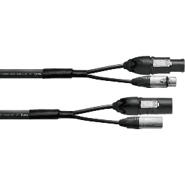 Cordial Cable Híbrido XLR 5 Pines + PowerCON True1 2,5 mm² - 3 Metros