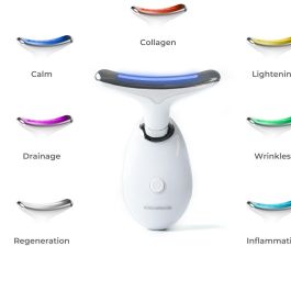Masajeador Facial Eléctrico Reafirmante para Cara y Cuello con LED, EMS y Calor Selora InnovaGoods