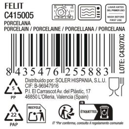 La Mediterranea Plato Postre 19 cm Colección Felit (18 Unidades)