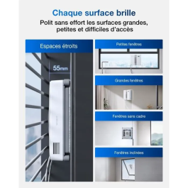 Ecovacs ECO1739406004735 Robot Limpiacristales Diseño Compacto Boquillas Dobles Pulverizador Ultrasónico