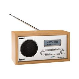 Lenco DABMAN 30 DAB+ / FM Radio Digital con Sintonizador Analógico, Diseño en Madera, 5W, Pantalla LCD 2.75", Alarma, Entrada Auxiliar, 240V - Plata