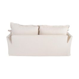 Sofá 2 Plazas Beige Madera / Tejido 200 X 109 X 90 cm