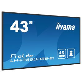 Iiyama LH4365UHSB-B1 Monitor Profesional 43" 4K UHD IPS 800 cd/m², Android 11, 24/7, WiFi, LAN, 2x HDMI, DP, USB, Altavoces 20W, Montaje VESA 400x400mm