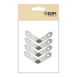 Edm Ángulo Refuerzo An24, Acero Inoxidable, 40x40x16 mm, 4 Unidades