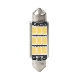 M-Tech L816 W Blister 2X Bombilla LED C5 W 41 mm 9xSMD5630 Blanco Frío 3.2W 450 Lúmenes 12V