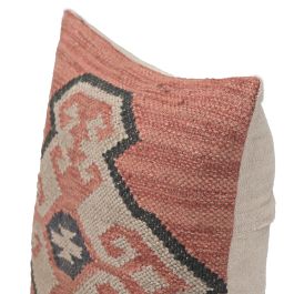 DKD Home Decor Cojin Boho Kilim 45 x 45 cm (2 Unidades) Lana, Yute, Poliester