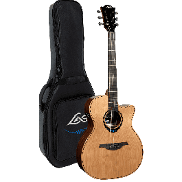 LAG Guitarra Acústica Auditorium Cutaway A/E Blue Wave 2 Lag