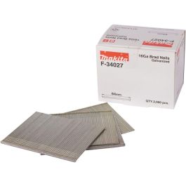 Makita F-34027 Clavos de cabeza Stauch galvanizados 1.6x64mm, 2000 unidades Precio: 32.49999984. SKU: B1DZ7CRX3G