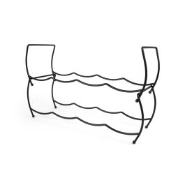 Confortime Botellero Metal Negro para 8 Botellas 44,5 cm