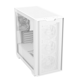 ASUS A21 PLUS - Torre de PC Blanco, Compatible con micro ATX/Mini-ITX, Incluye 4 Ventiladores, Hasta 360mm Radiador, Ref. 90DC00H3-B19000