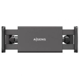 Aisens Soporte de Coche Ajustable para Reposacabezas, Compatible con Teléfonos y Tablets de 5 a 12 Pulgadas, Aleación de Aluminio, Negro