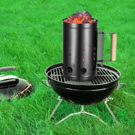 Algon Bbq Chimenea Barbacoa Negra 16 x 27 cm