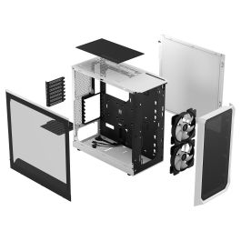 Fractal Design Focus 2 RGB White Torre para PC con Ventana de Vidrio Templado y Control RGB
