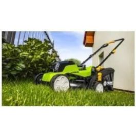 Fieldmann FIE8590669303816 Cortacésped Inalámbrico 20V, Corte 33 cm, Altura Máxima 65 mm (Sin Batería/Cargador)