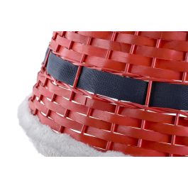 DKD Home Decor Base Árbol Navidad Tradicional Rojo Mimbre Madera 70 x 28 x 70 cm (2 Unidades)