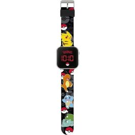 Pokemon Reloj Digital Infantil con Luz LED y Funciones, Baterías Incluidas. Diámetro 3.5cm. Edad Mínima 3 Años.