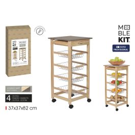 Inde Carrito Verdulero 4 Niveles con Cajón Moblekit 38 cm (Ancho) x 15.5 cm (Alto) x 76 cm (Largo) Precio: 78.49999993. SKU: B1EFY35R6N
