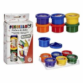 Pintura de Dedos Pincello FP2806 FP2806 De dedos Amarillo Azul Rojo Verde Morado Naranja (12 Unidades)
