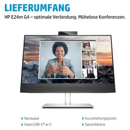HP E24m G4 Monitor de Conferencias USB-C 60,5cm/23.8" Full HD 1920x1080 5ms IPS Altavoces Integrados Negro