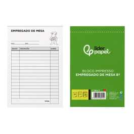 Liderpapel Talonario Camarero Octavo 202 Duplicado Texto en Portugués 80x155x105 mm Precio: 12.59000039. SKU: B19L5D4WH3