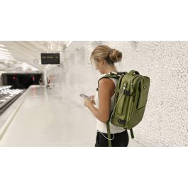 Numada Mochila B40 Explorer Backpack 20L Verde Militar 40x25x20cm Impermeable para Cabina de Avión con Puerto USB