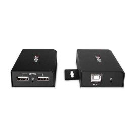 Lindy Extensor USB 2.0 Cat.6 de 100m con 2 Puertos y Alimentación PoC, Negro