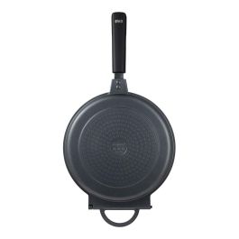 San Ignacio Sartén doble de aluminio forjado para inducción Ø26 cm, negro + marmolado