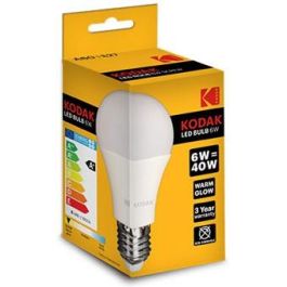Kodak Bombilla LED Globo Estandar A60, 25.000 horas, luz cálida, no regulable