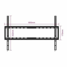 EWENT EW1503 Soporte de Pared Fijo Ultra Delgado para TV 37-70 Pulgadas (94-178cm) VESA 200x200-600x400, 19.5mm, 35kg, Negro