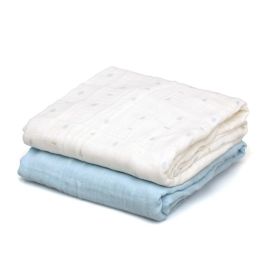 KioKids Set 2 Muselinas Y Chupetes +0 Azul