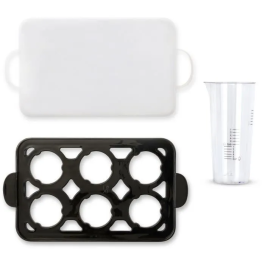 Livoo DOC290 Cocedor de Huevos 6 Huevos Acero Inoxidable Mantiene Caliente con Huevera Tapa y Vaso Medidor