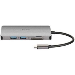 D-Link DUB-M810 Docking Station Hub USB-C con HDMI 4K, Gigabit Ethernet, Lector SD/microSD, 3x USB 3.0 y USB-C Power Delivery 100W Gris D-Link DUB-M810 Docking Station Hub USB-C con HDMI 4K, Gigabit Ethernet, Lector SD/microSD, 3x USB 3.0 y USB-C Power Delivery 100W Gris