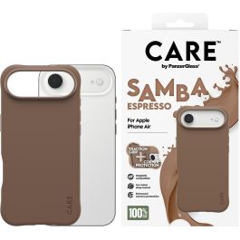 PanzerGlass Funda Fashionable MagSafe para iPhone Air Espresso, TPU 100% reciclado, Protección caídas 2.4m