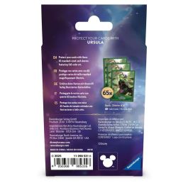 Ravensburger Fundas para Cartas Coleccionables Disney Lorcana Ursula 65 Unidades Acabado Mate Antireflejos para Máxima Protección