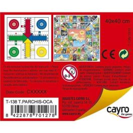 Cayro Tablero de Parchís 4 Jugadores y Oca Reversible - Madera 40x40 cm, Sin Fichas ni Dados, Para Niños y Familias +5 Años Cayro Tablero de Parchís 4 Jugadores y Oca Reversible - Madera 40x40 cm, Sin Fichas ni Dados, Para Niños y Familias +5 Años