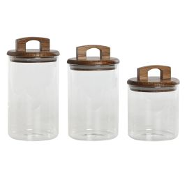 Bote Basicos DKD Home Decor Transparente Marron 10 x 20 x 10 cm Set de 3 Precio: 15.49999957. SKU: B1ATZXXLT5