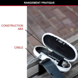 Master Lock Mini baúl de viaje portátil con cable de seguridad - Blanco