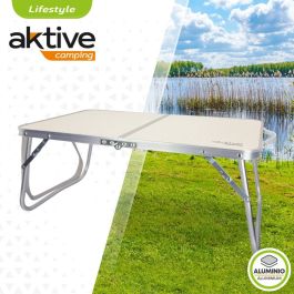 Mesa Plegable Aktive Crema 60 x 25 x 40 cm (4 Unidades) Mesa Plegable Aktive Crema 60 x 25 x 40 cm (4 Unidades)