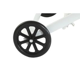 DKD Home Decor Tumbona Terraza Y Jardin Reclinable Con Ruedas Blanco 64 x 97 x 187.5 cm