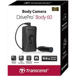 Transcend DrivePro Body 60 Cámara Corporal 64GB Full HD 130° GPS Wifi Negro
