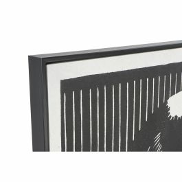 DKD Home Decor Cuadro Decorativo Moderno con Motivo Cacatua Negro Blanco 123x83 cm en PS y Lienzo (Juego de 2 Unidades Surtidas)