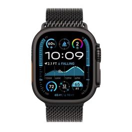 Apple Watch Ultra 2 (A2986) Smartwatch 49mm Titanio Negro, Resistencia al Agua 100m, GPS, 64GB, SOS Emergencia, Pantalla Retina LTPO2 OLED 3000 nits